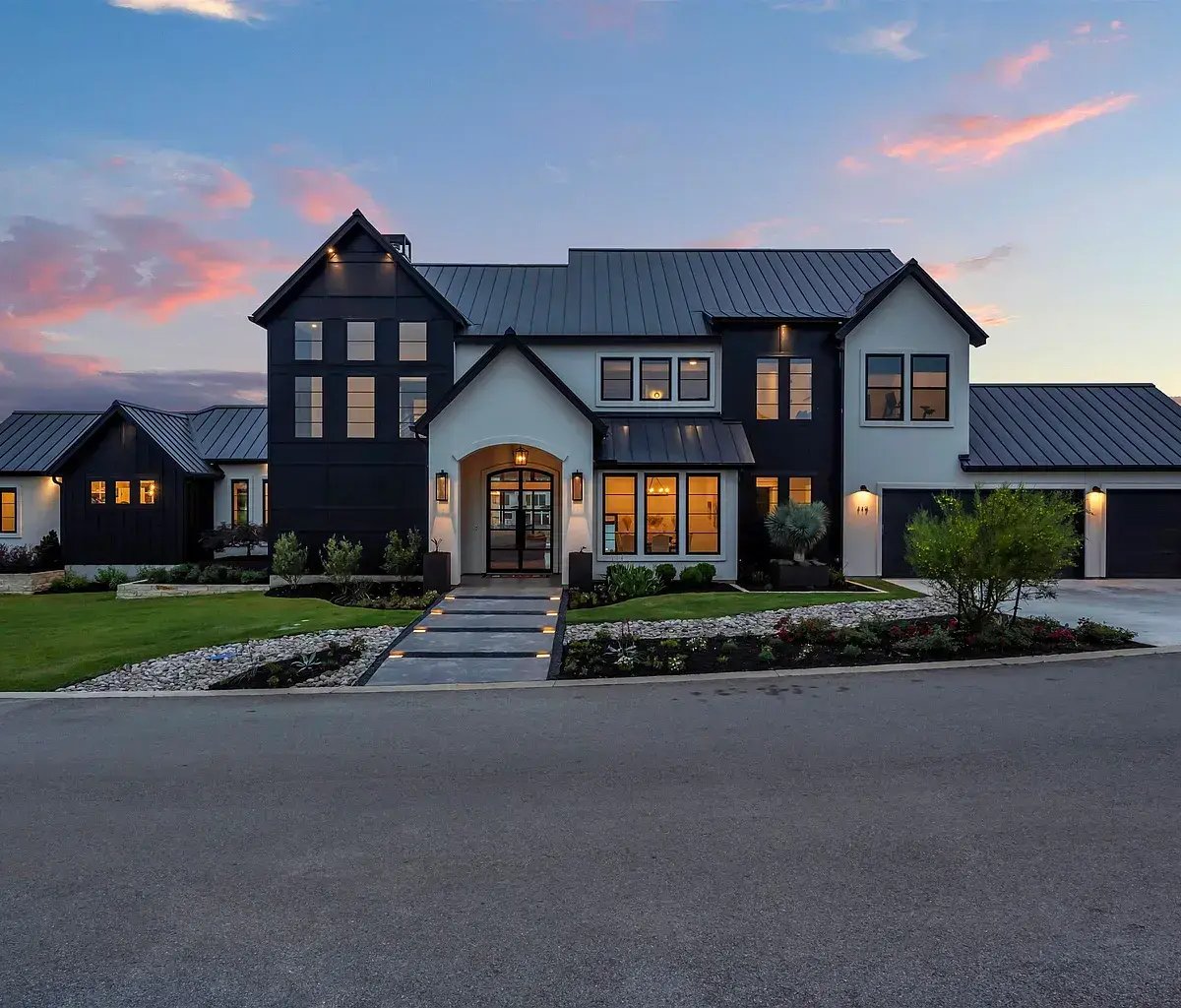 Exterior view of Hill Country Estate custom home