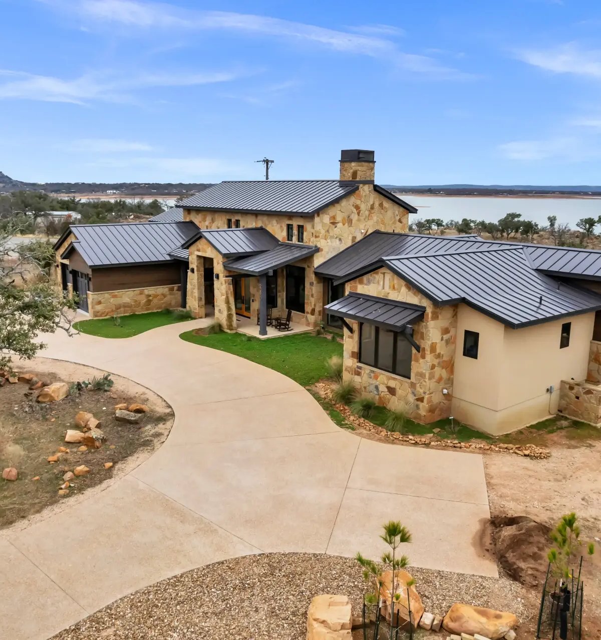 Exterior view of Waterfront Masterpiece custom home