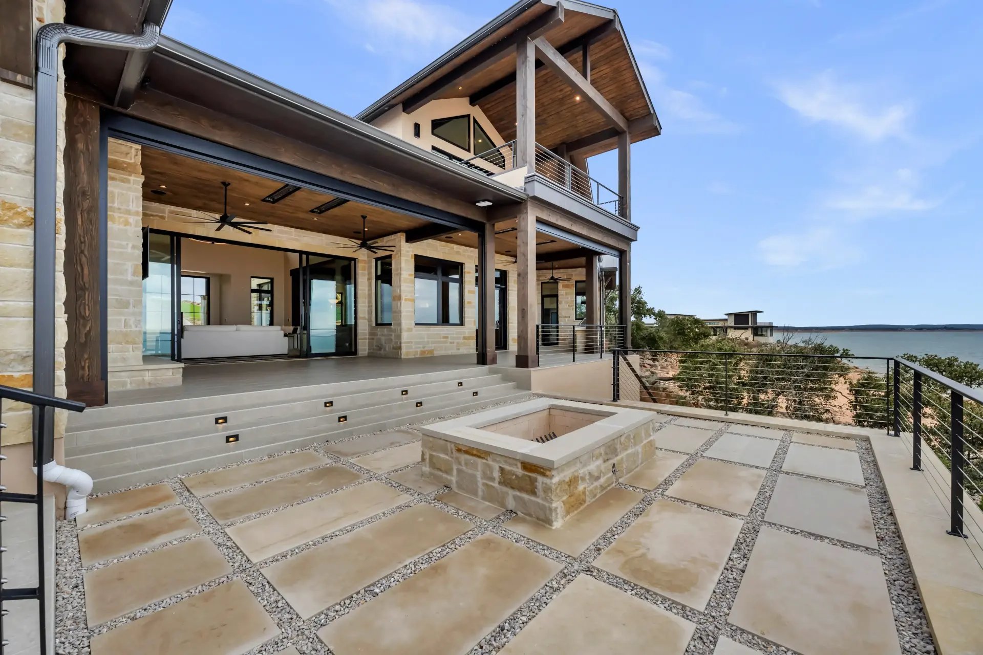 Resort-style backyard oasis with infinity pool